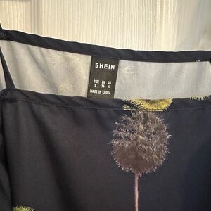 Shein Black Dress with Floral Design
